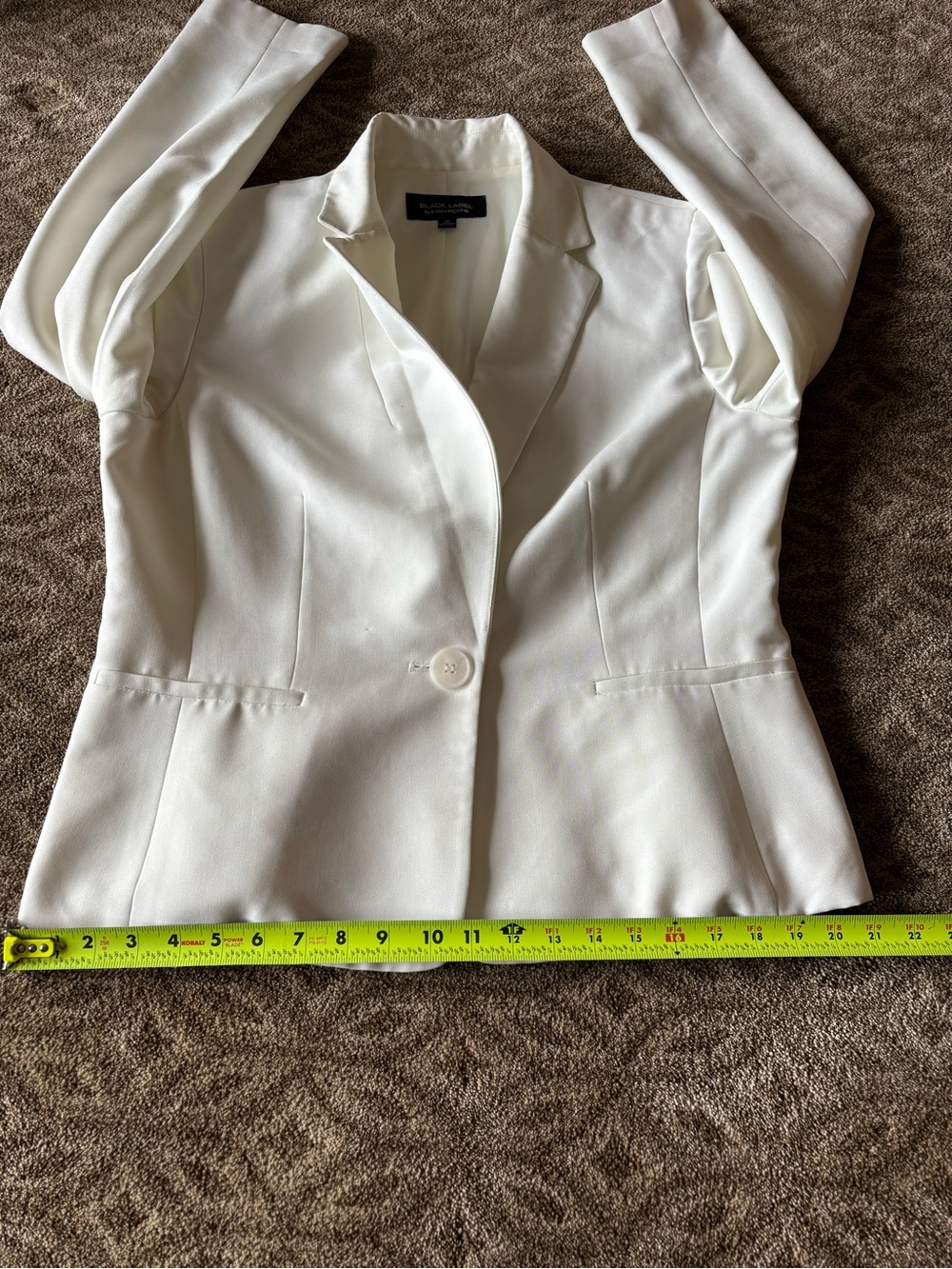 Stunning white Evan Picone Single-Button Tailored Blazer - Picture 6 of 8